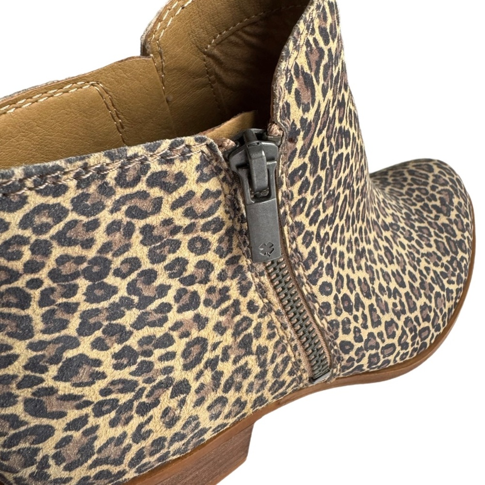 Lucky Brand Leopard Print Basel Ankle Boots Booties - Picture 3 of 8